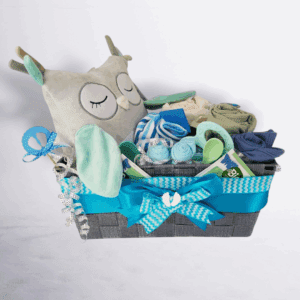 BabyDort dárkový koš box pro miminko mint SOVA (video)