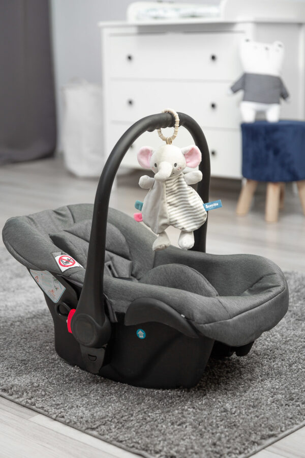 BabyDort bohatý růžový šedý třípatrový plenkový dort se slonem PREMIUM - Image 9