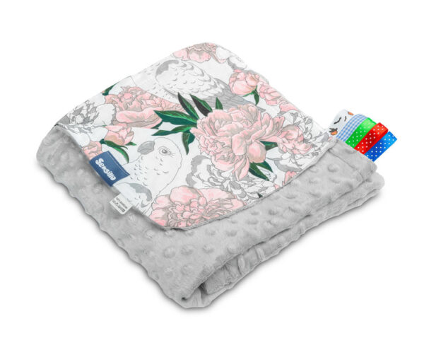 Minky deka pro miminko Růže - šedá