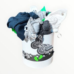 BabyDort textilní kytice k narození miminka neutrální M