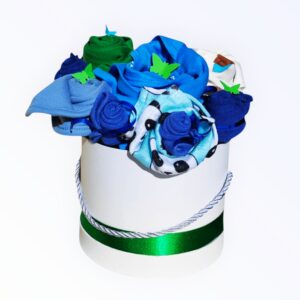 BabyDort textilní kytice k narození miminka XL modrá (video)