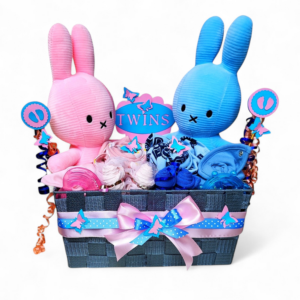 Dárkový koš pro DVOJČATA - originální dárek pro miminko (video)