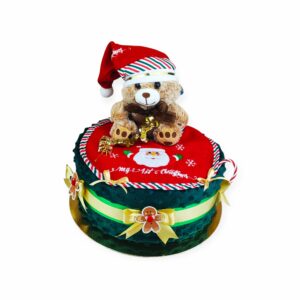 BabyDort jednopatrový plenkový dort pro miminko VÁNOČNÍ (video)