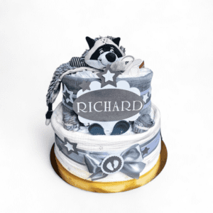 BabyDort dvoupatrový plenkový dort pro miminko neutrální MÝVAL (video)