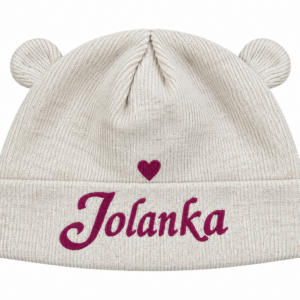 Dětská čepička s vlastním jménem, textem nebo motivem
